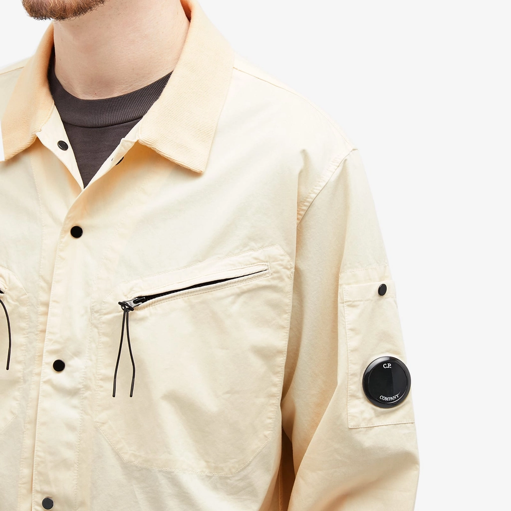 CP Company Men's Gabardine Lens Shirt Pistachio Shell